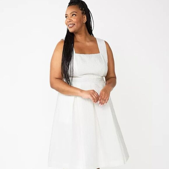 Draper James Classic White Mini Dress - Picture 1 of 9